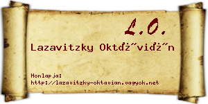 Lazavitzky Oktávián névjegykártya